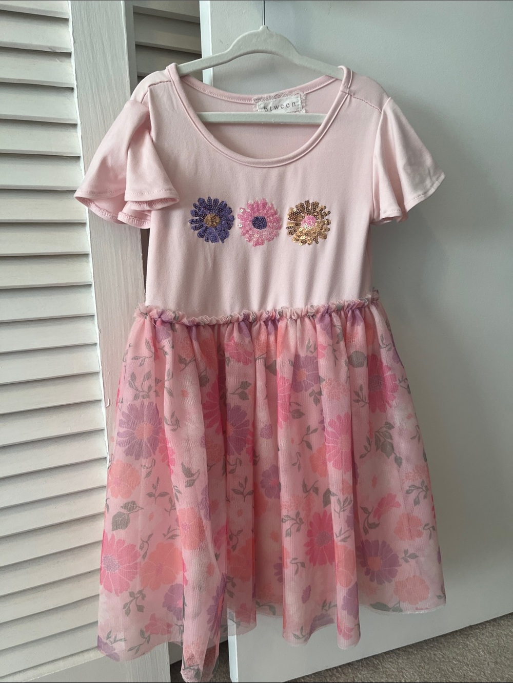 Pink flower dress
